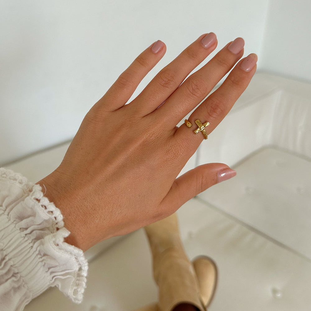 Faithful Promise Textured Cross RING - Christian Symbol of Salvation - Kim’s Signature Beauty & Accessories