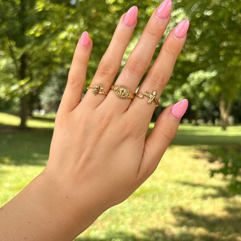 Faithful Promise Textured Cross RING - Christian Symbol of Salvation - Kim’s Signature Beauty & Accessories