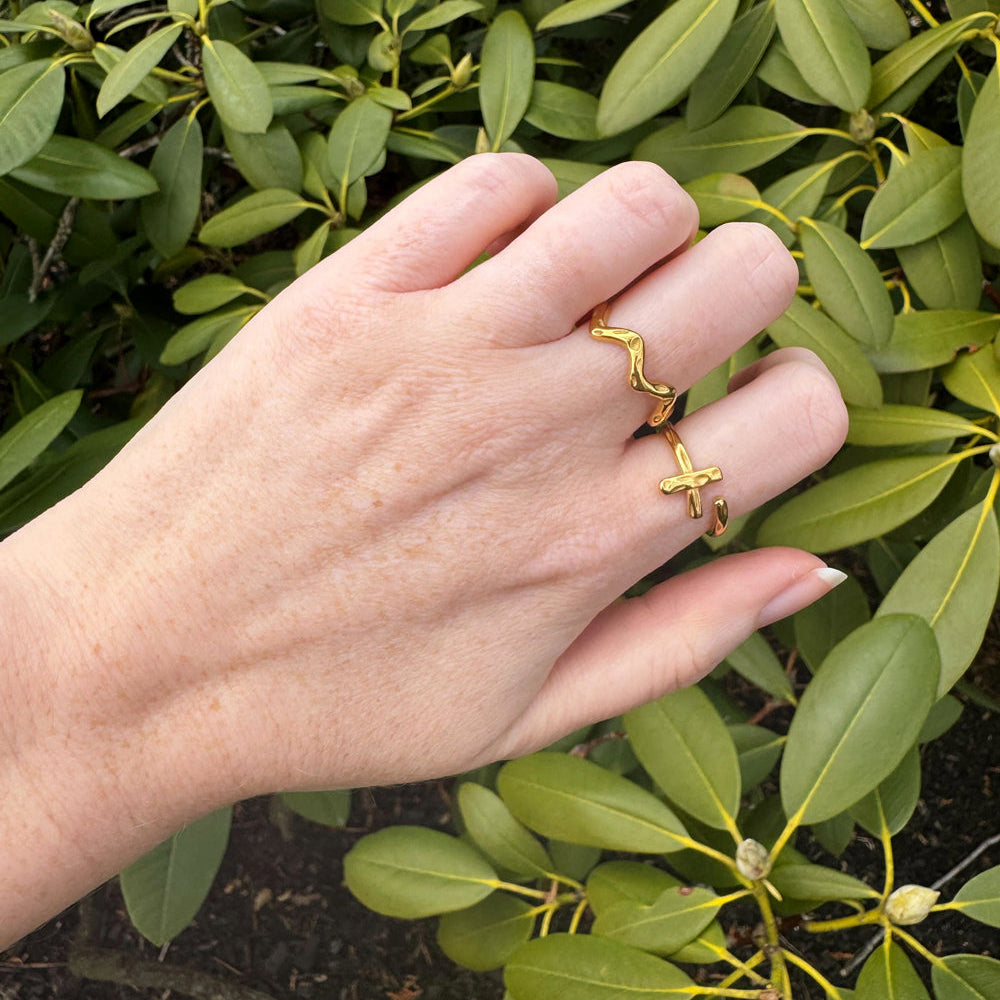 Faithful Promise Textured Cross RING - Christian Symbol of Salvation - Kim’s Signature Beauty & Accessories