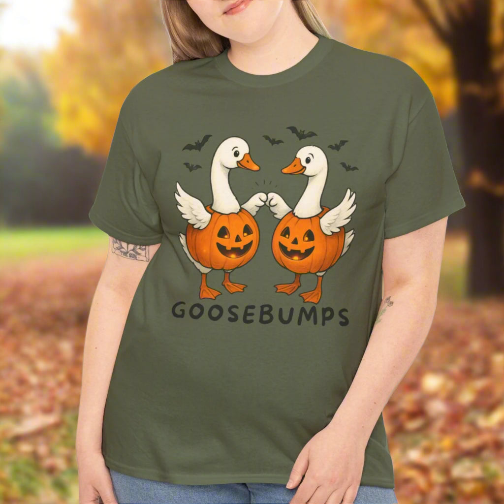 Fall Duck Pumkin Goosebumps T-Shirt, Bonfire Night Shirt - Kim’s Signature Beauty & Accessories    