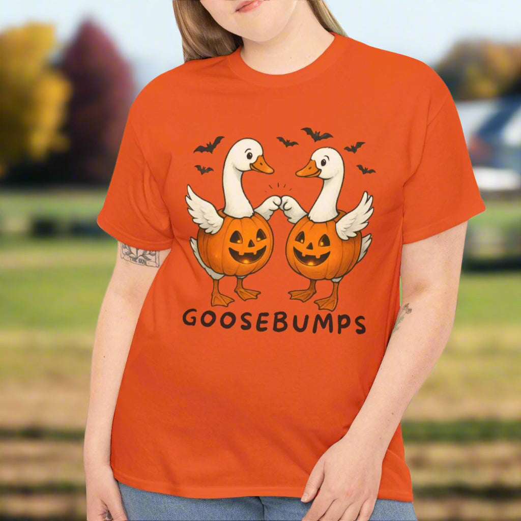 Fall Duck Pumkin Goosebumps T-Shirt, Bonfire Night Shirt - Kim’s Signature Beauty & Accessories    