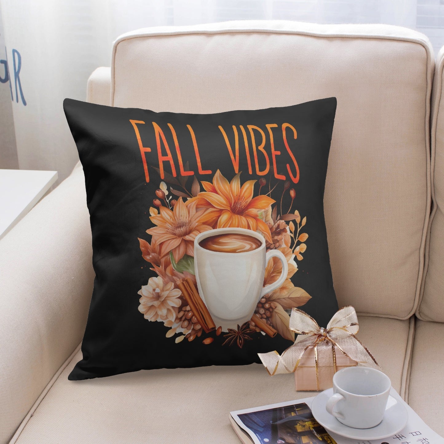 Fall Vibes 18" Square Pillow Cover - Kim’s Signature Beauty & Accessories    
