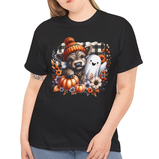 Fall cow, ghost & Pumkins Tee - Kim’s Signature Beauty & Accessories    