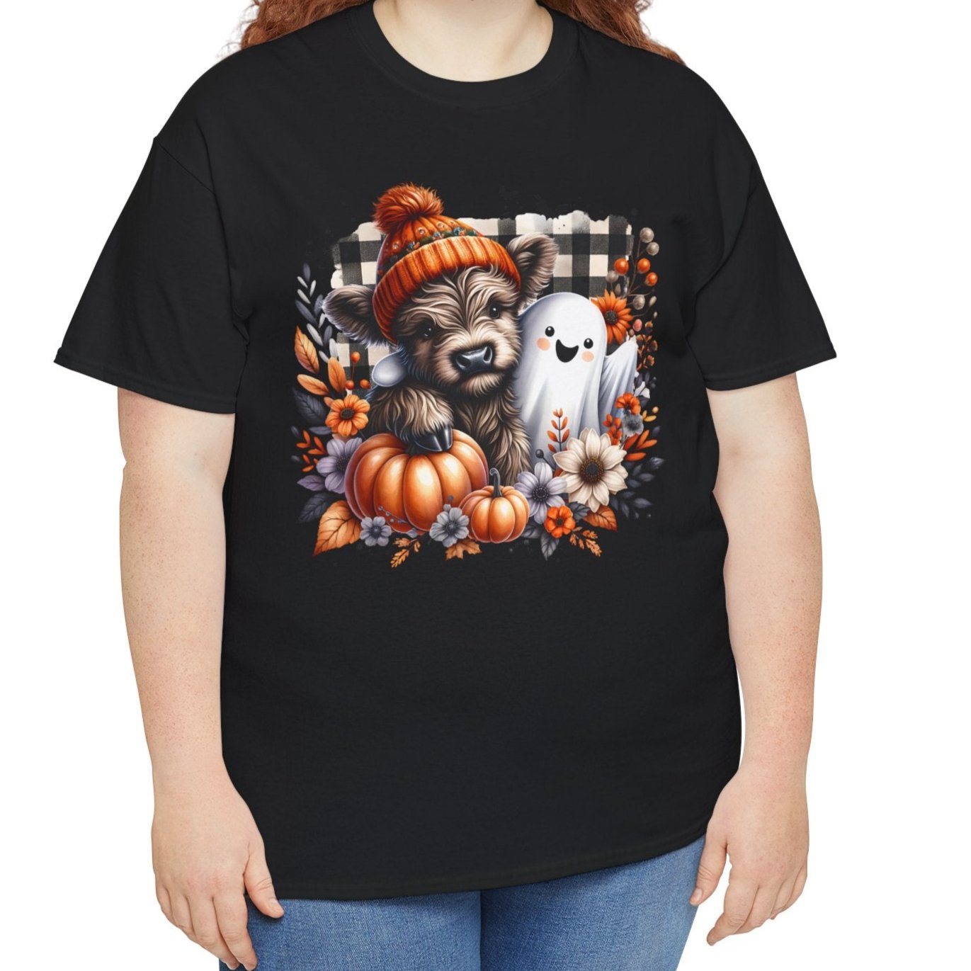 Fall cow, ghost & Pumkins Tee - Kim’s Signature Beauty & Accessories    