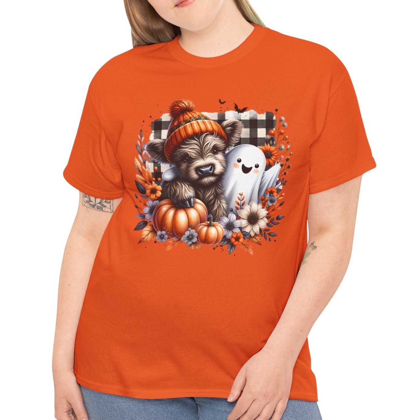 Fall cow, ghost & Pumkins Tee - Kim’s Signature Beauty & Accessories    
