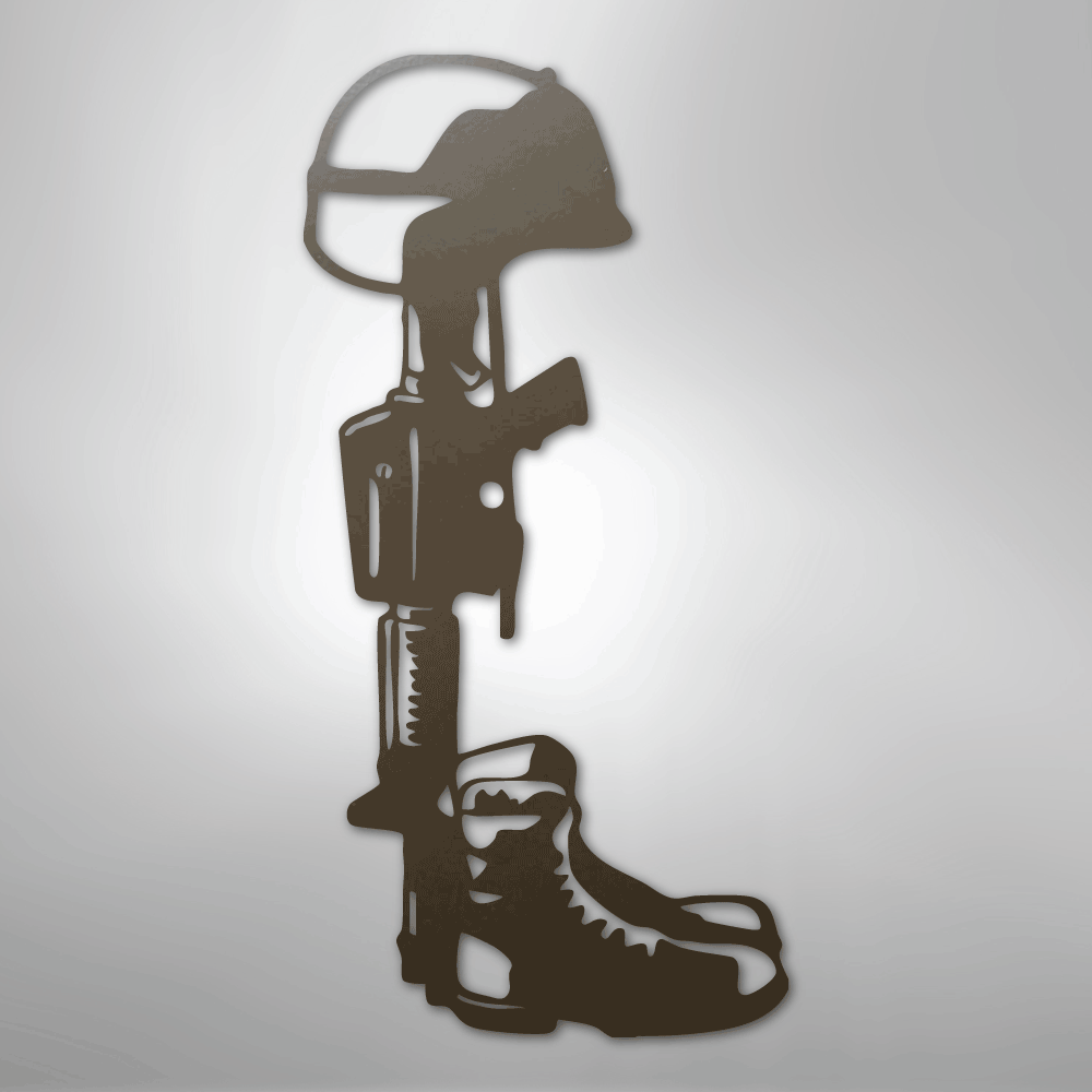 Fallen Soldier Steel Sign - Kim’s Signature Beauty & Accessories