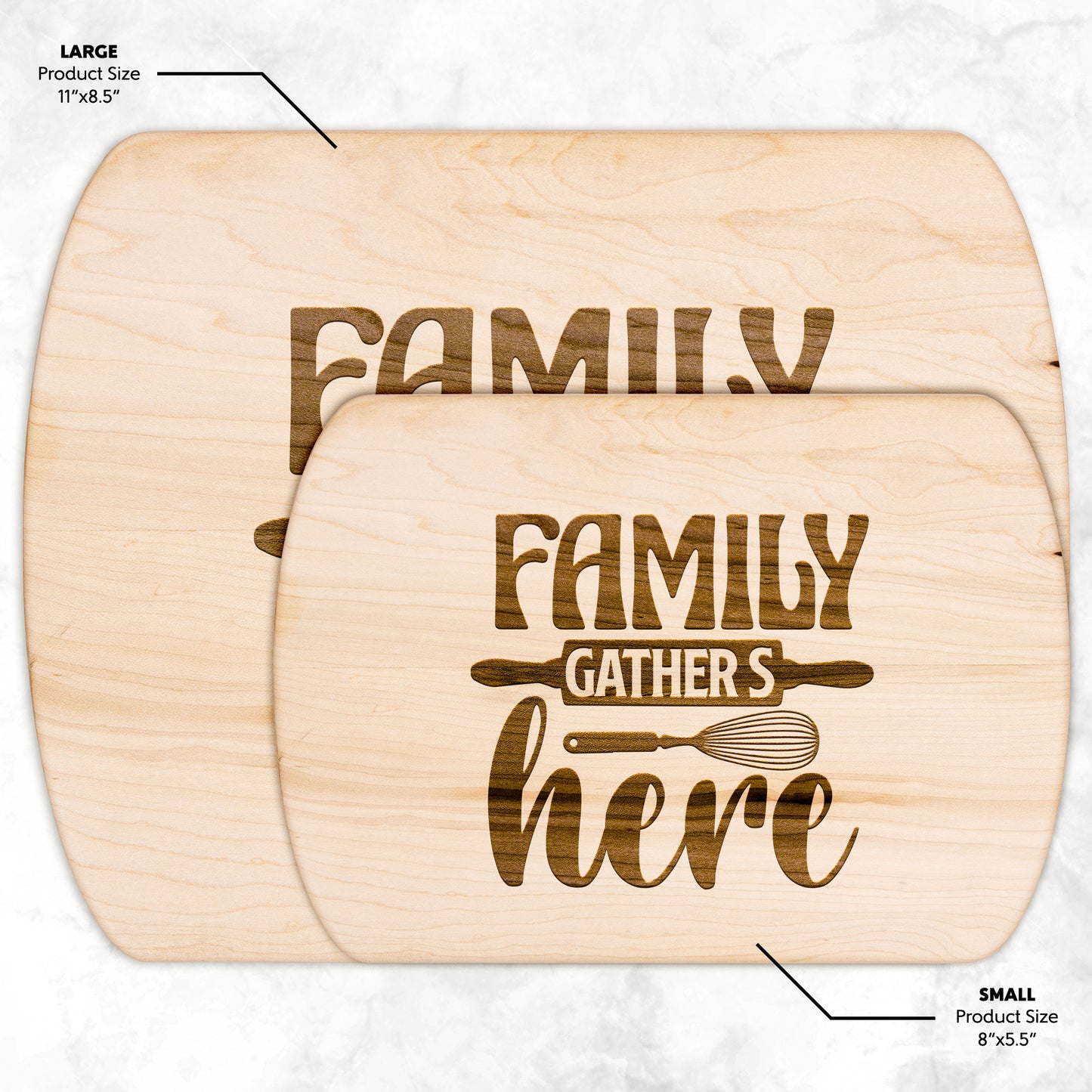 Family Gathers Here Cutting Board - Kim’s Signature Beauty & Accessories    
