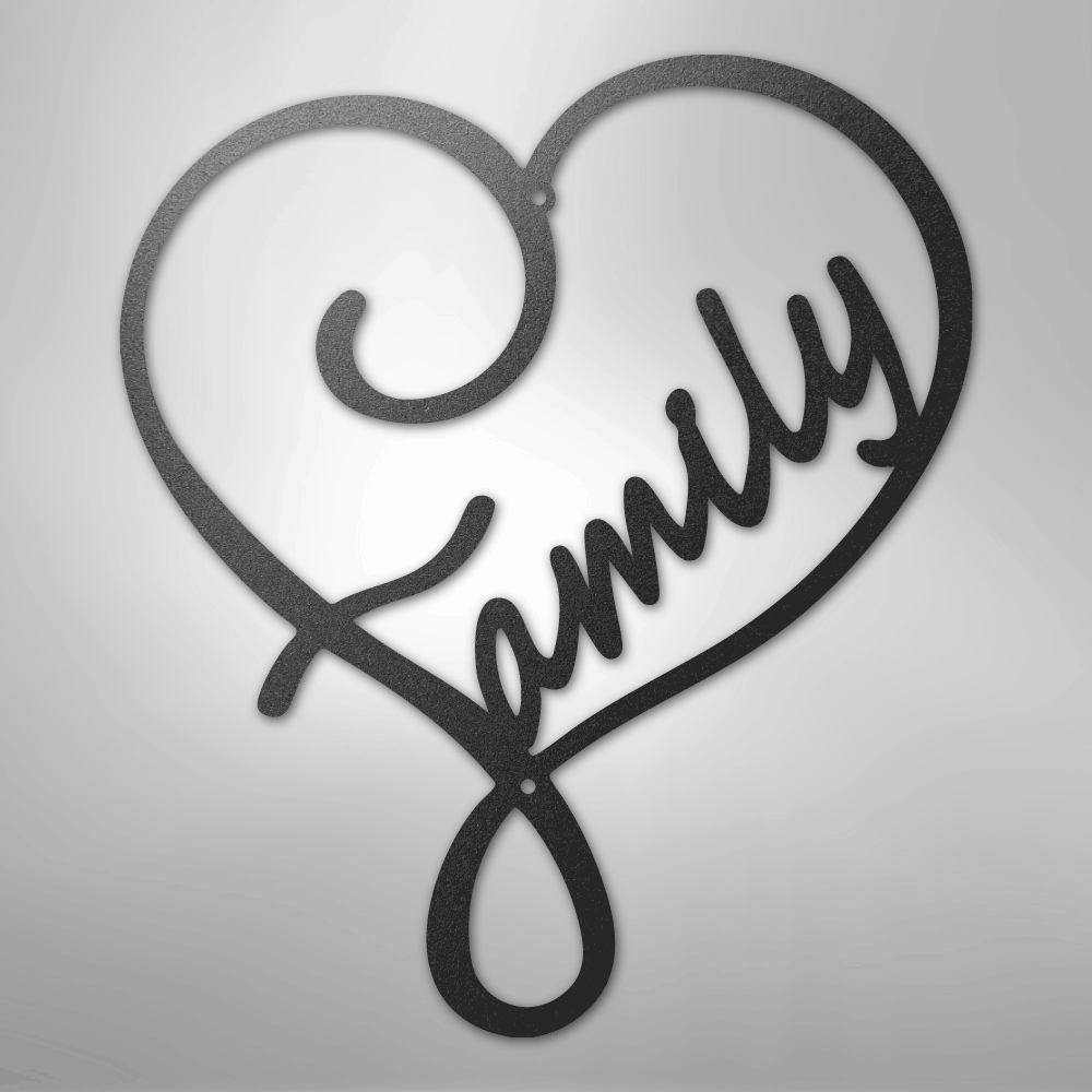 Family Love - Steel Sign - Kim’s Signature Beauty & Accessories