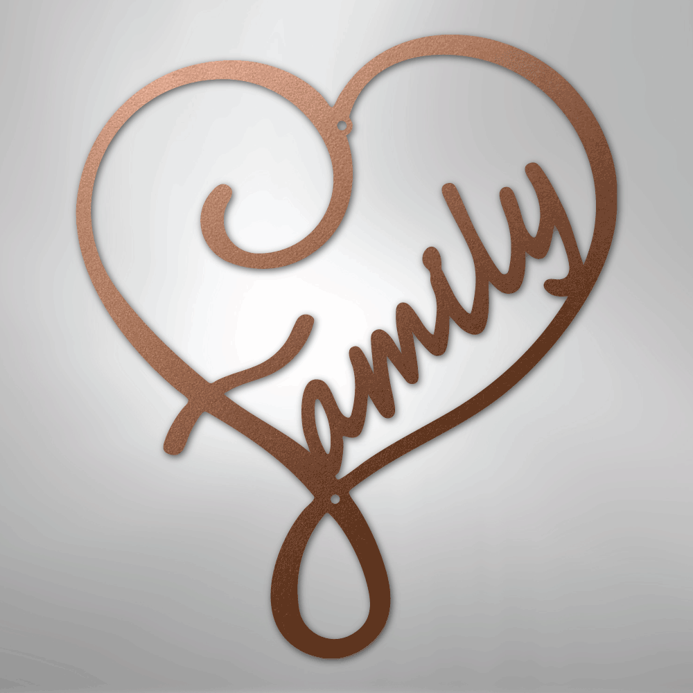 Family Love - Steel Sign - Kim’s Signature Beauty & Accessories