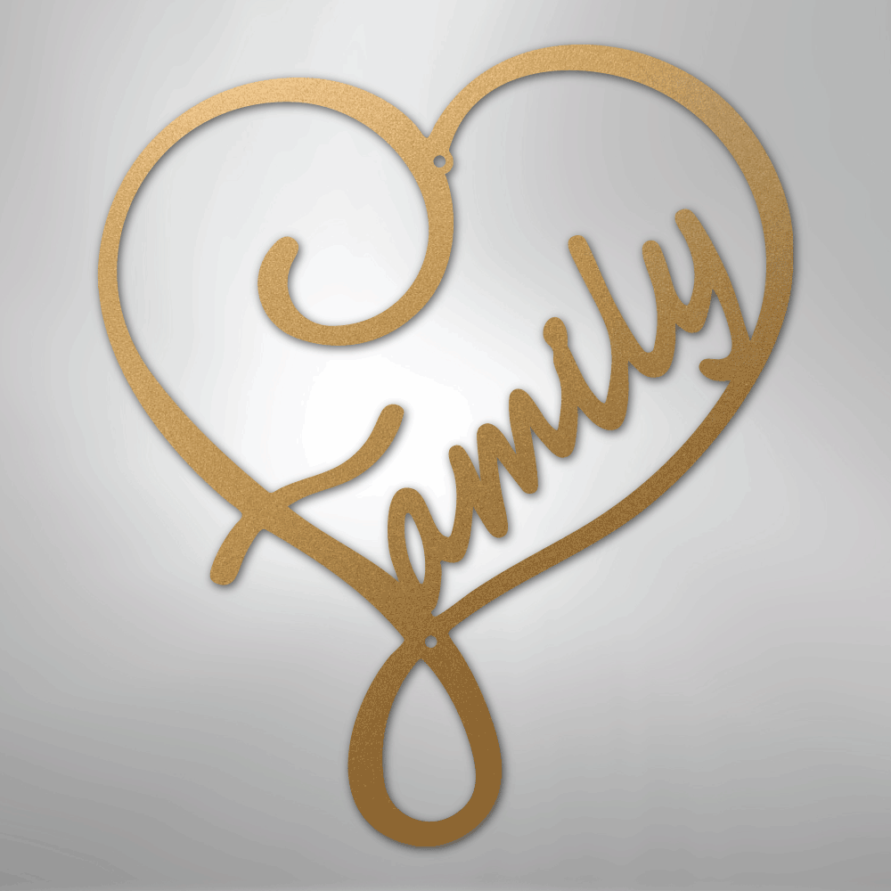 Family Love - Steel Sign - Kim’s Signature Beauty & Accessories