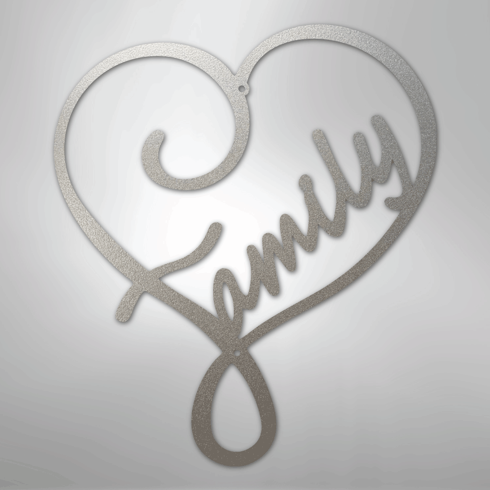 Family Love - Steel Sign - Kim’s Signature Beauty & Accessories