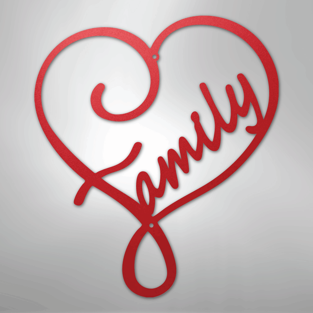 Family Love - Steel Sign - Kim’s Signature Beauty & Accessories