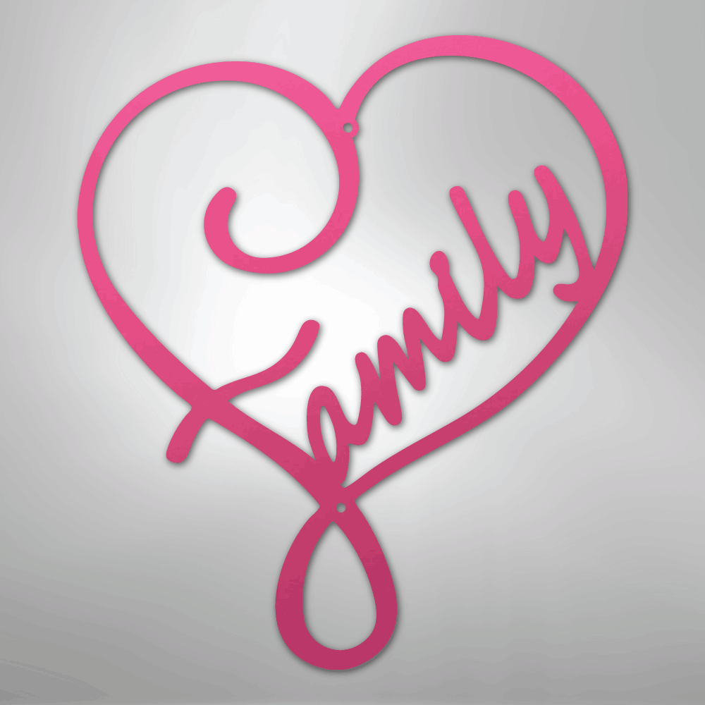 Family Love - Steel Sign - Kim’s Signature Beauty & Accessories