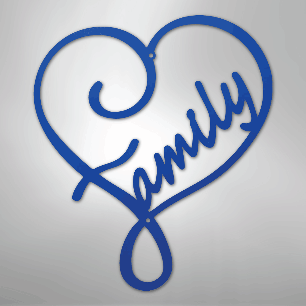 Family Love - Steel Sign - Kim’s Signature Beauty & Accessories