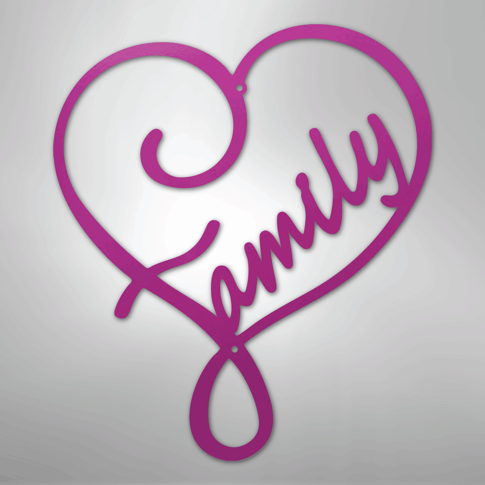 Family Love - Steel Sign - Kim’s Signature Beauty & Accessories