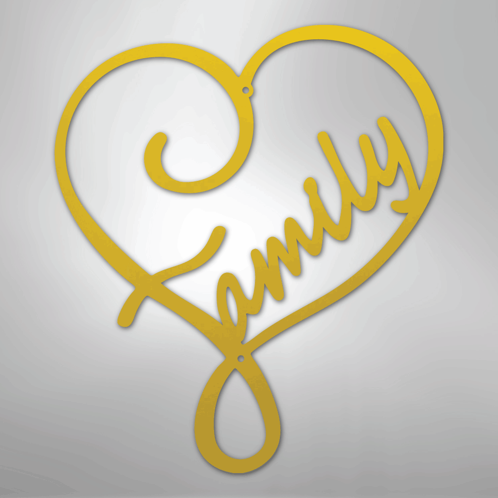 Family Love - Steel Sign - Kim’s Signature Beauty & Accessories