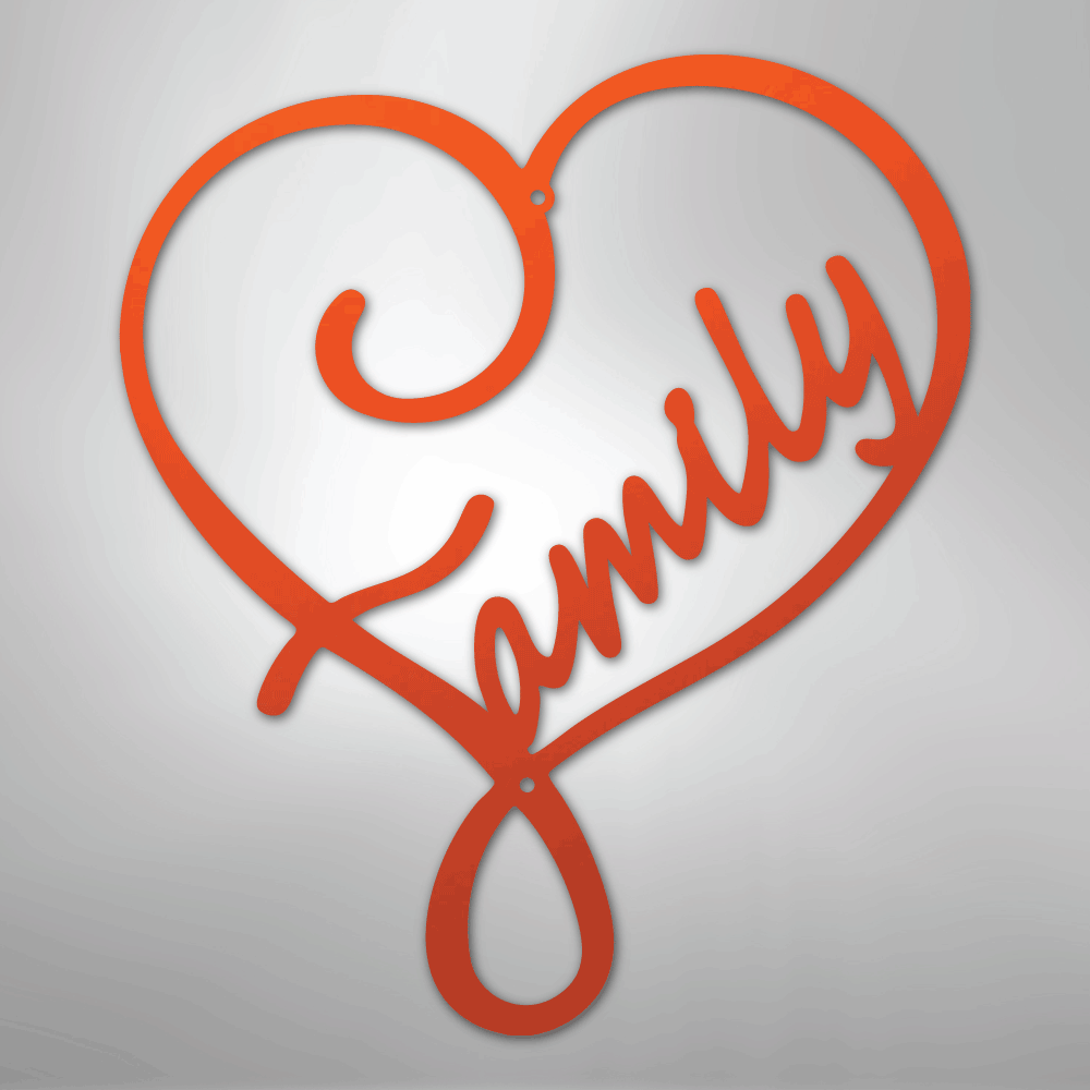 Family Love - Steel Sign - Kim’s Signature Beauty & Accessories