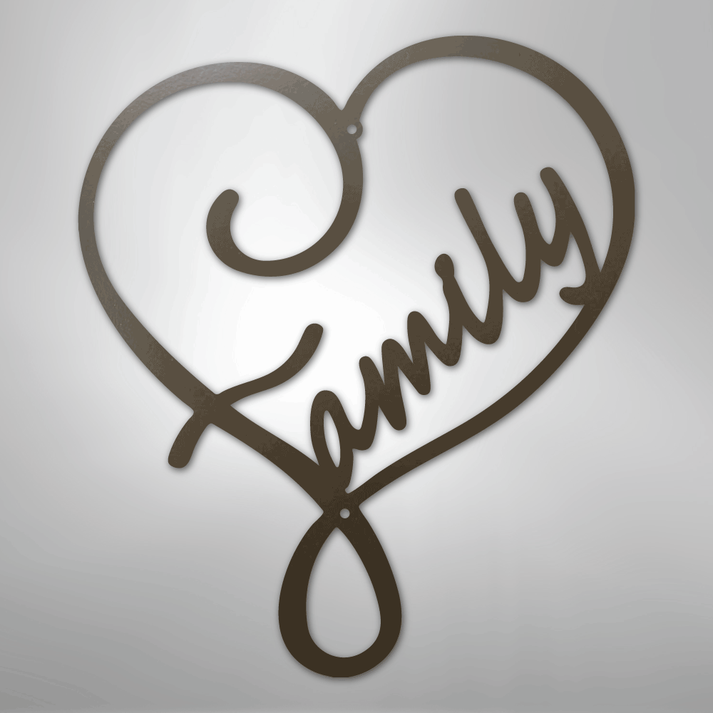 Family Love - Steel Sign - Kim’s Signature Beauty & Accessories