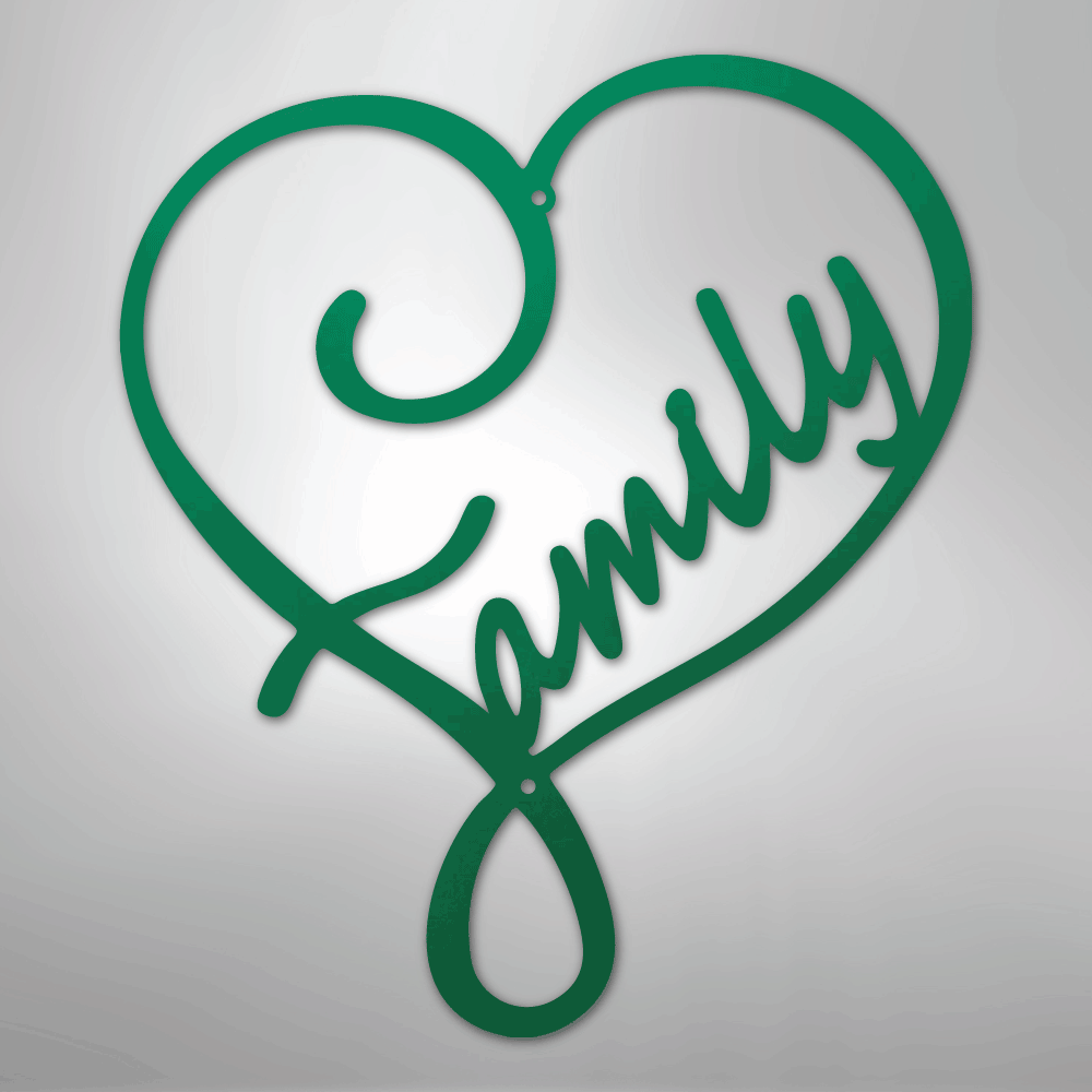 Family Love - Steel Sign - Kim’s Signature Beauty & Accessories