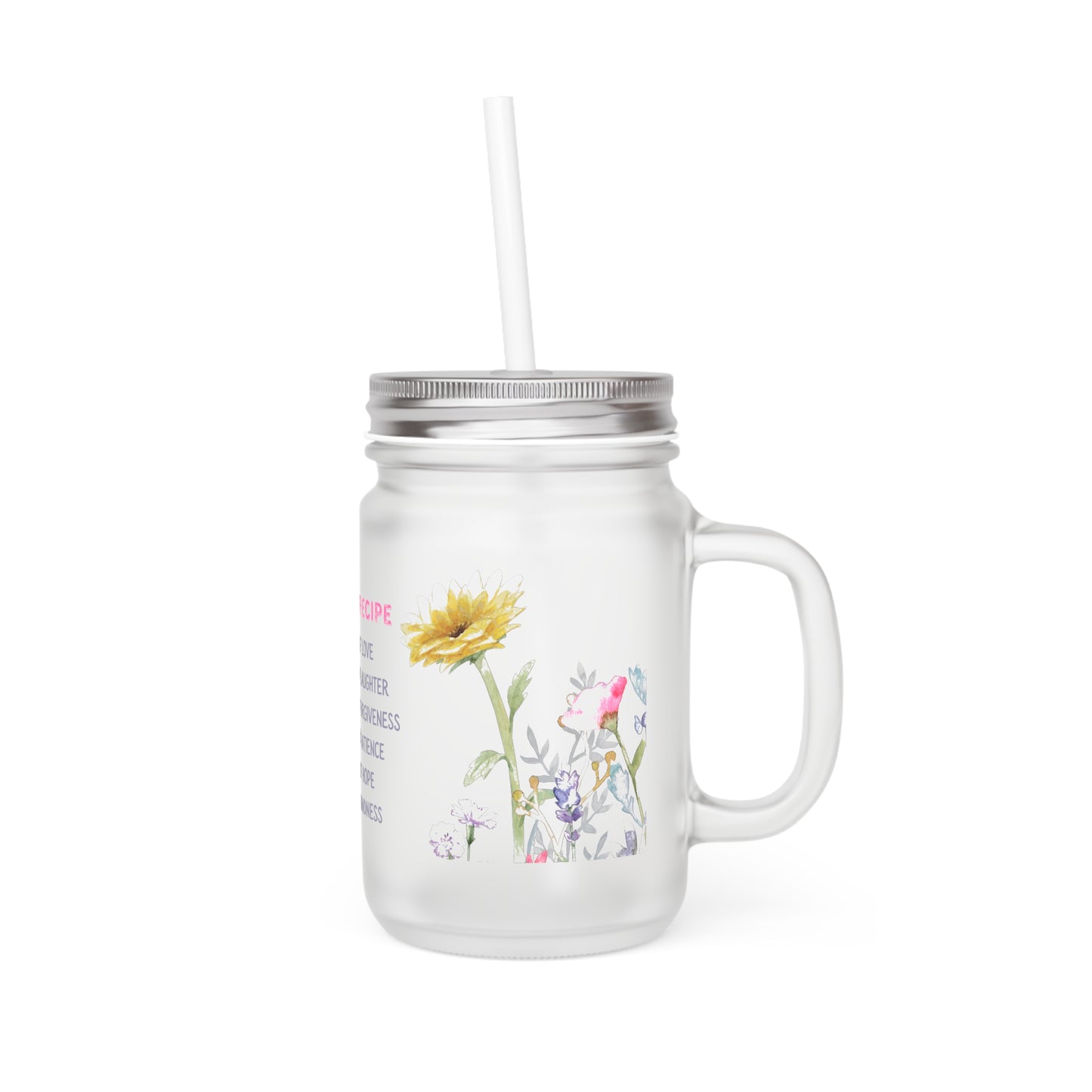 Family Recipe Mason Jar with Straw - Perfect Gift for Home and Kitchen - Kim’s Signature Beauty & Accessories    