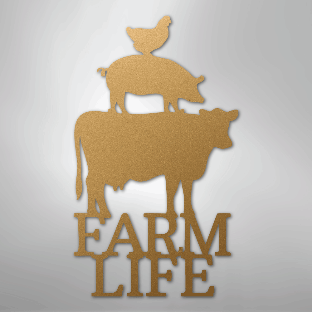 Farm Life Animals - Steel Sign - Kim’s Signature Beauty & Accessories