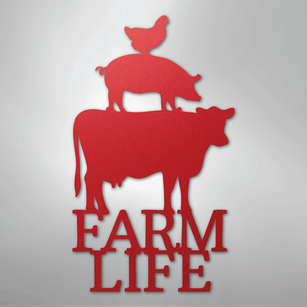 Farm Life Animals - Steel Sign - Kim’s Signature Beauty & Accessories