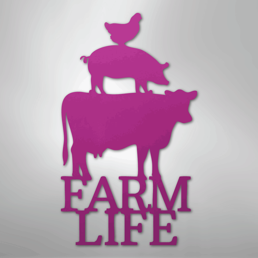 Farm Life Animals - Steel Sign - Kim’s Signature Beauty & Accessories