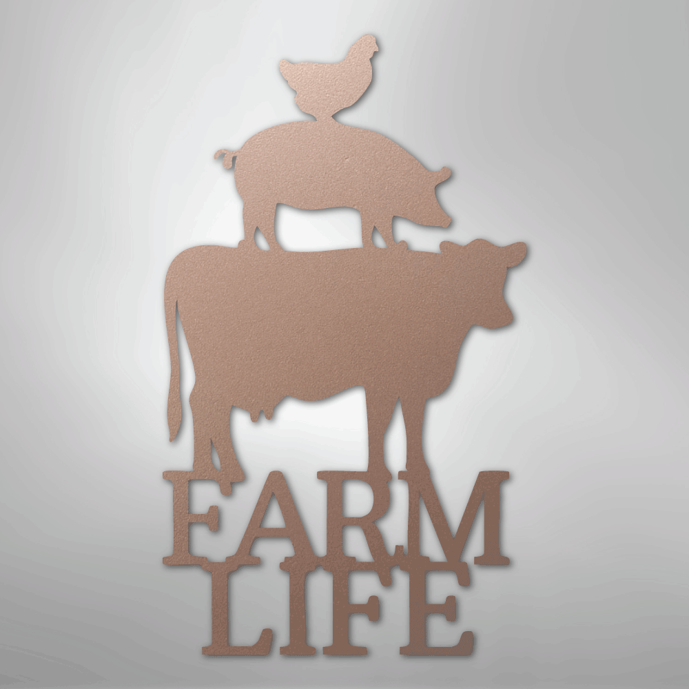 Farm Life Animals - Steel Sign - Kim’s Signature Beauty & Accessories