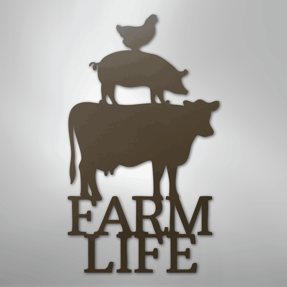 Farm Life Animals - Steel Sign - Kim’s Signature Beauty & Accessories