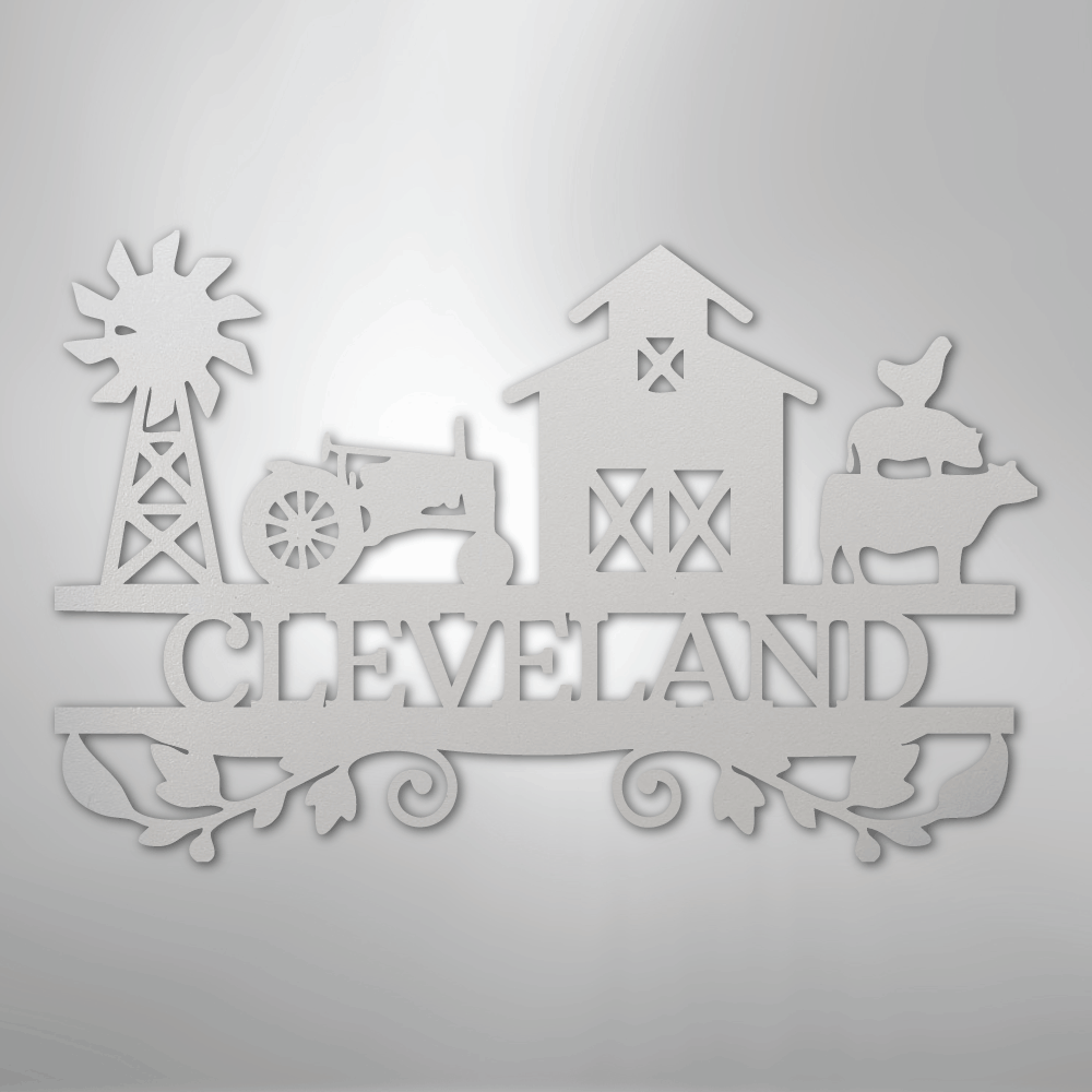 Farm Life Monogram - Steel Sign - Kim’s Signature Beauty & Accessories