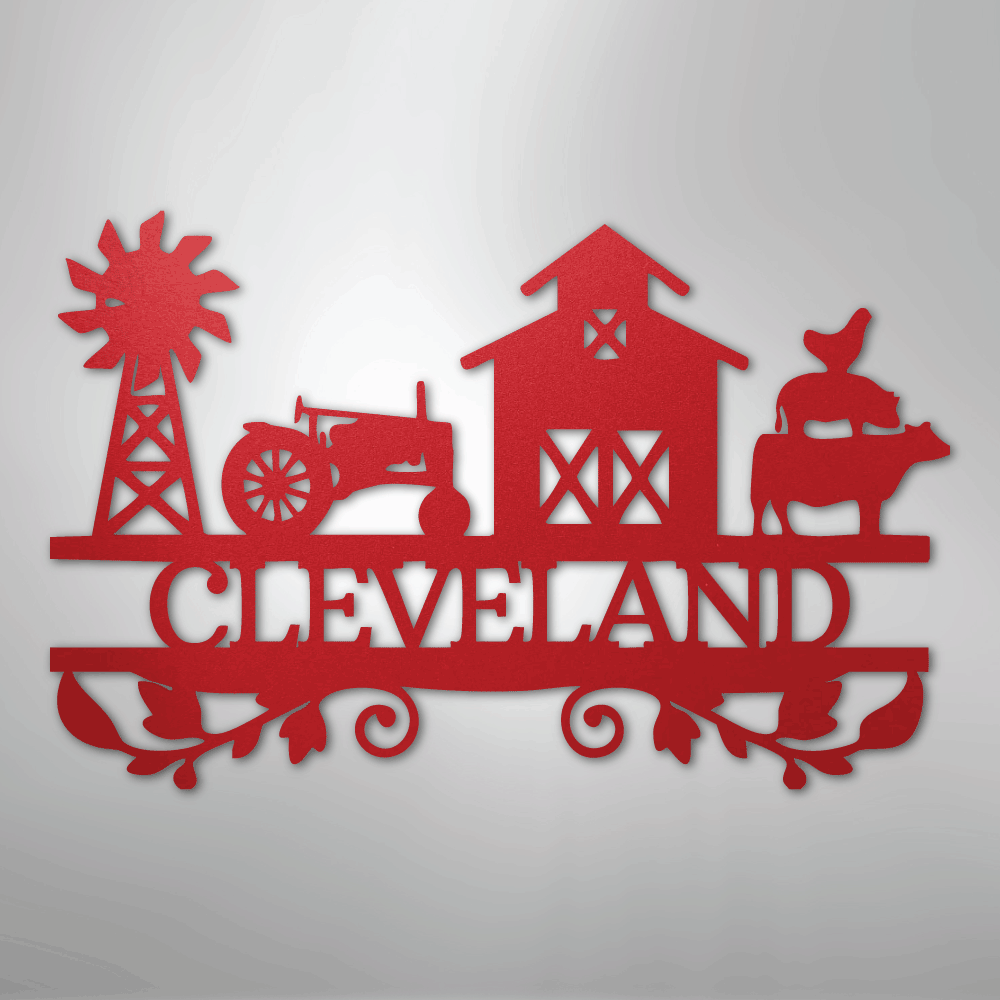 Farm Life Monogram - Steel Sign - Kim’s Signature Beauty & Accessories