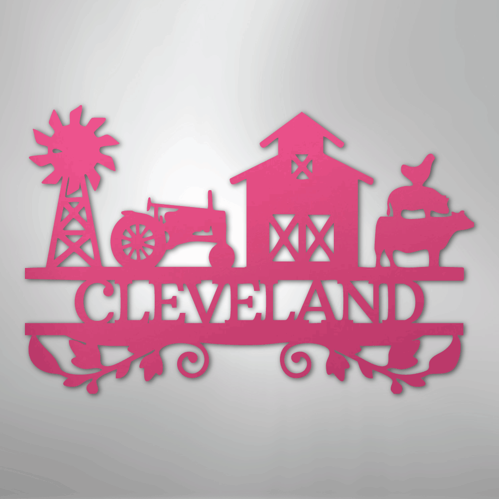 Farm Life Monogram - Steel Sign - Kim’s Signature Beauty & Accessories