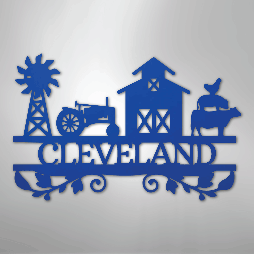 Farm Life Monogram - Steel Sign - Kim’s Signature Beauty & Accessories