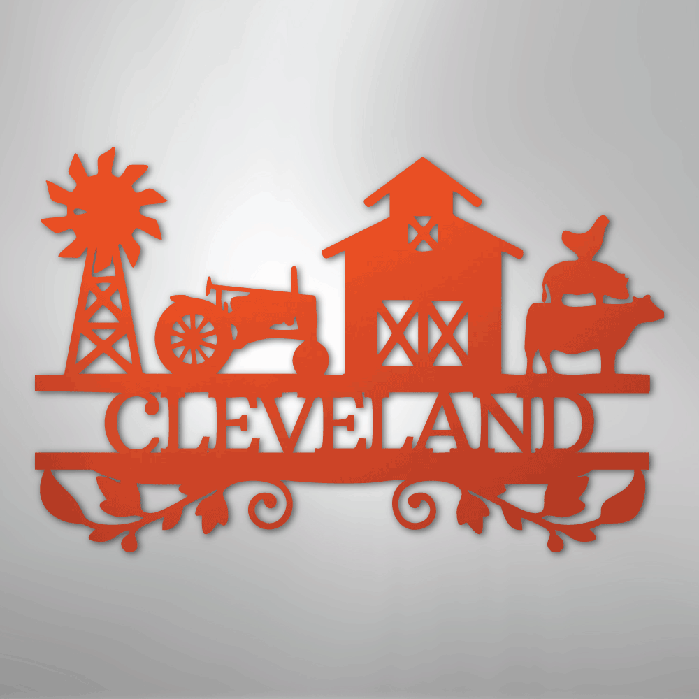 Farm Life Monogram - Steel Sign - Kim’s Signature Beauty & Accessories