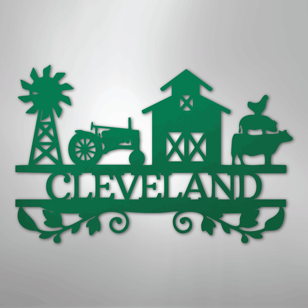 Farm Life Monogram - Steel Sign - Kim’s Signature Beauty & Accessories