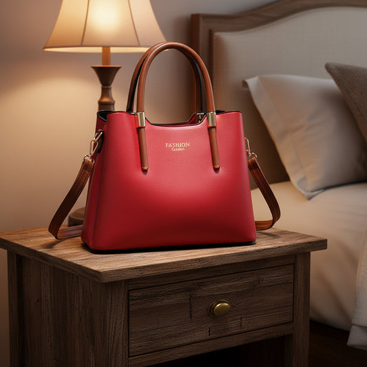 Fashion Women's PU Leather Bucket Handbag - Kim’s Signature Beauty & Accessories