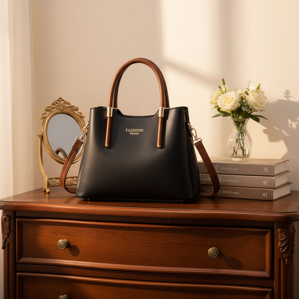 Fashion Women's PU Leather Bucket Handbag - Kim’s Signature Beauty & Accessories
