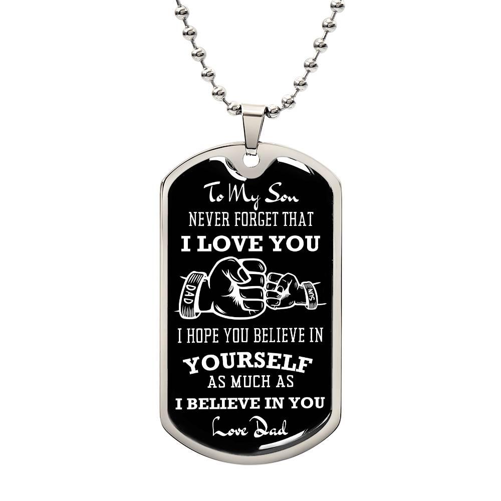 Father to Son Fist Bump Dog Tag - Kim’s Signature Beauty & Accessories    