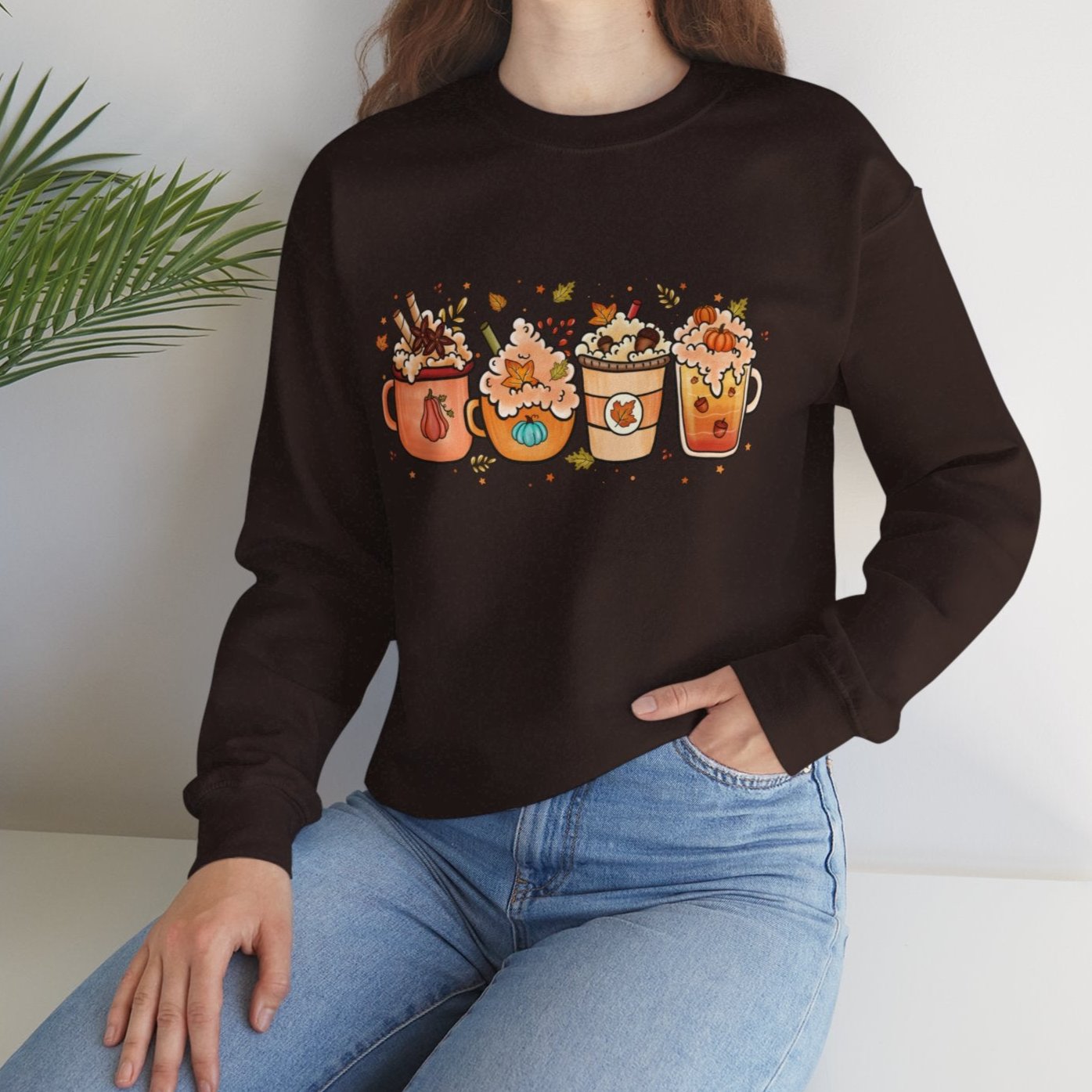 Festive Fall Drinks Sweatshirt - Kim’s Signature Beauty & Accessories    