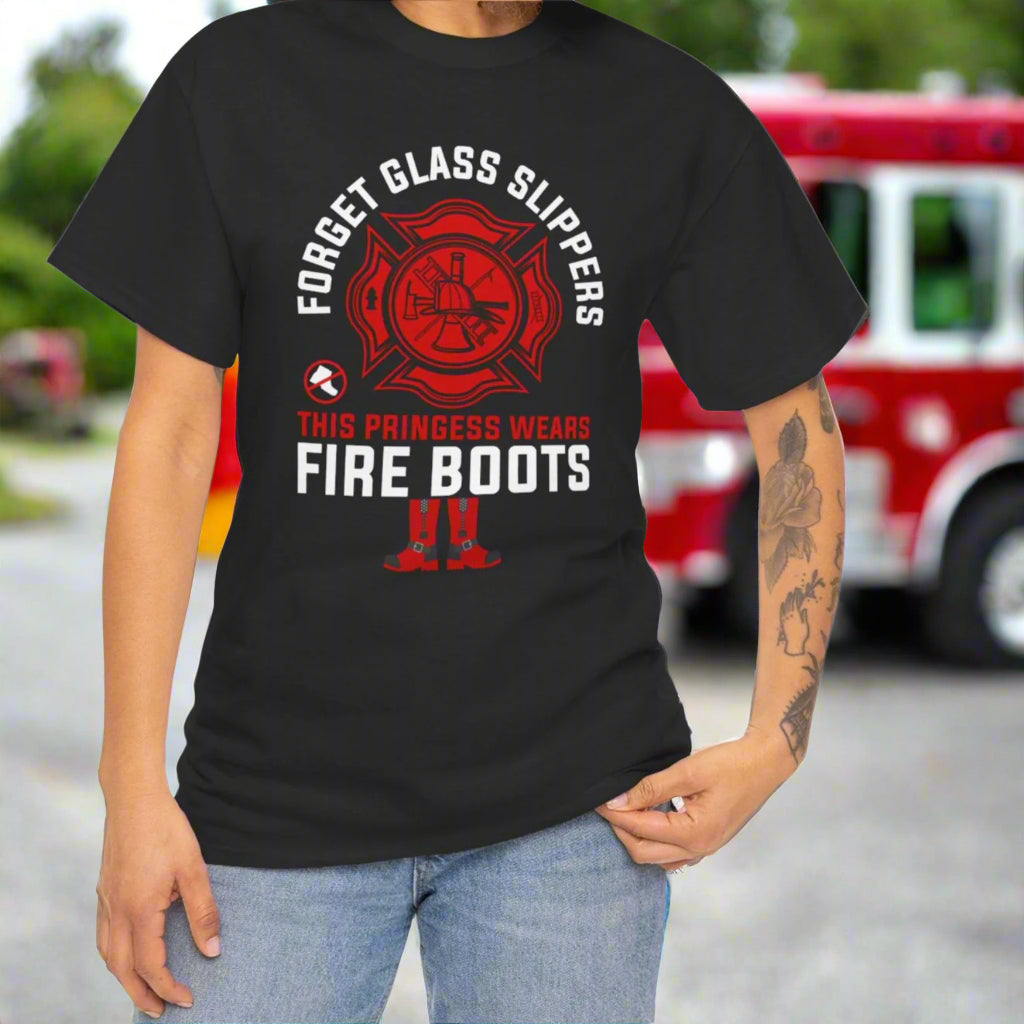 Fire boot Princess Cotton Tee - Kim’s Signature Beauty & Accessories    