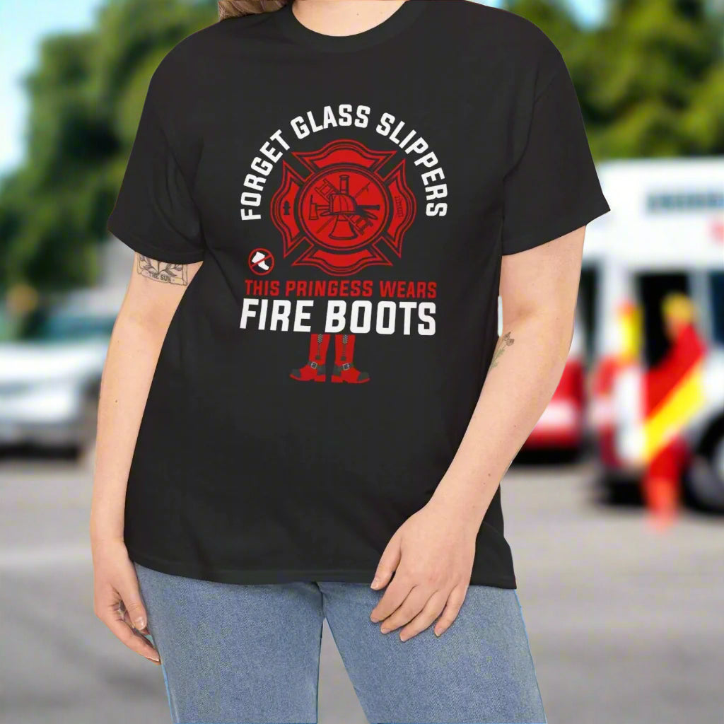 Fire boot Princess Cotton Tee - Kim’s Signature Beauty & Accessories    