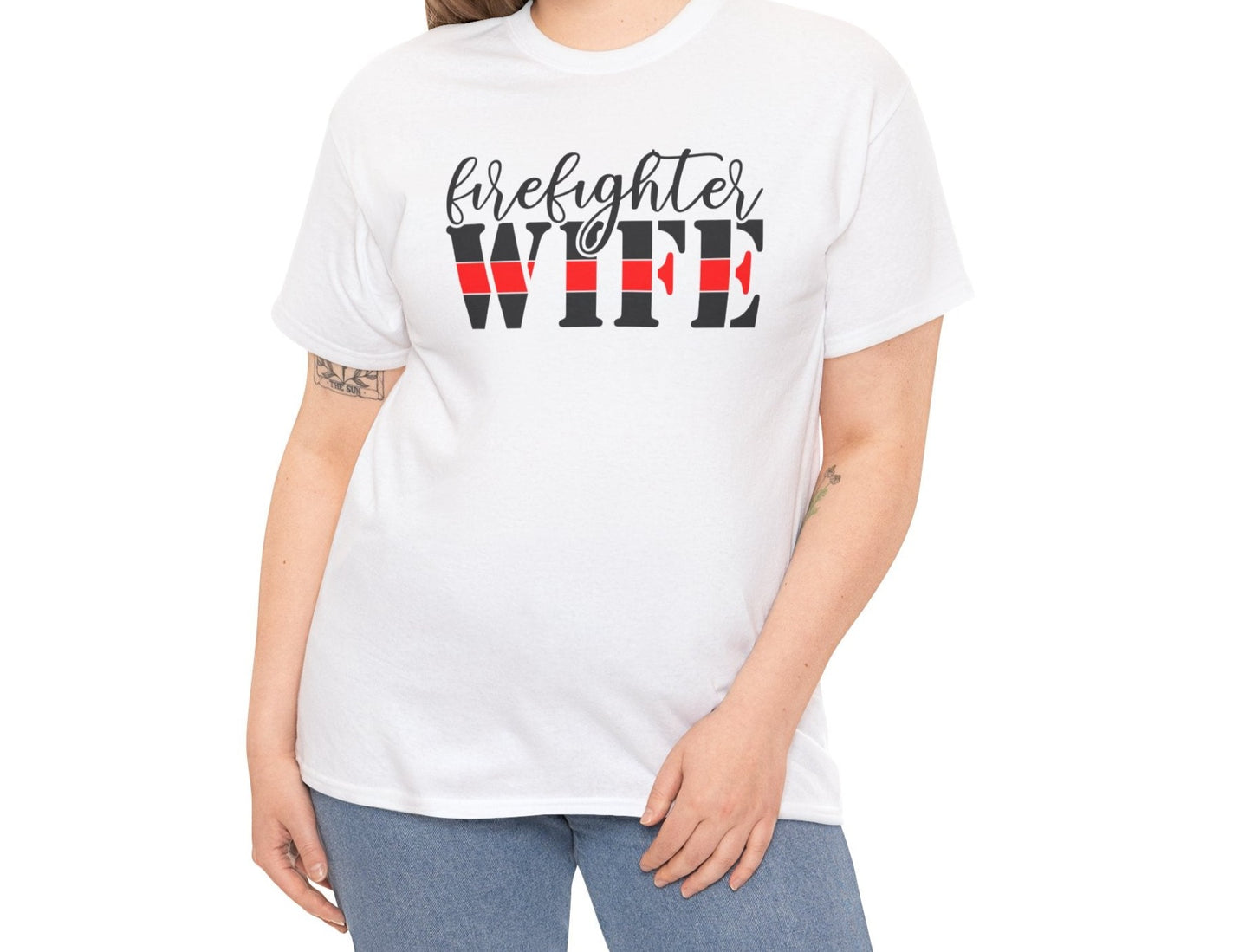 Firefighter Wife Cotton Tee - Kim’s Signature Beauty & Accessories    