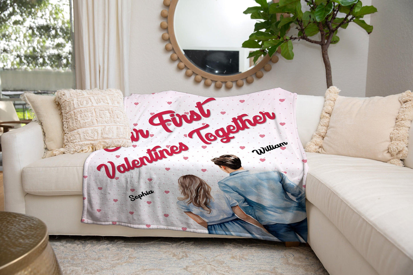 First Valentine's Day Together Blanket- Personalized - Kim’s Signature Beauty & Accessories    