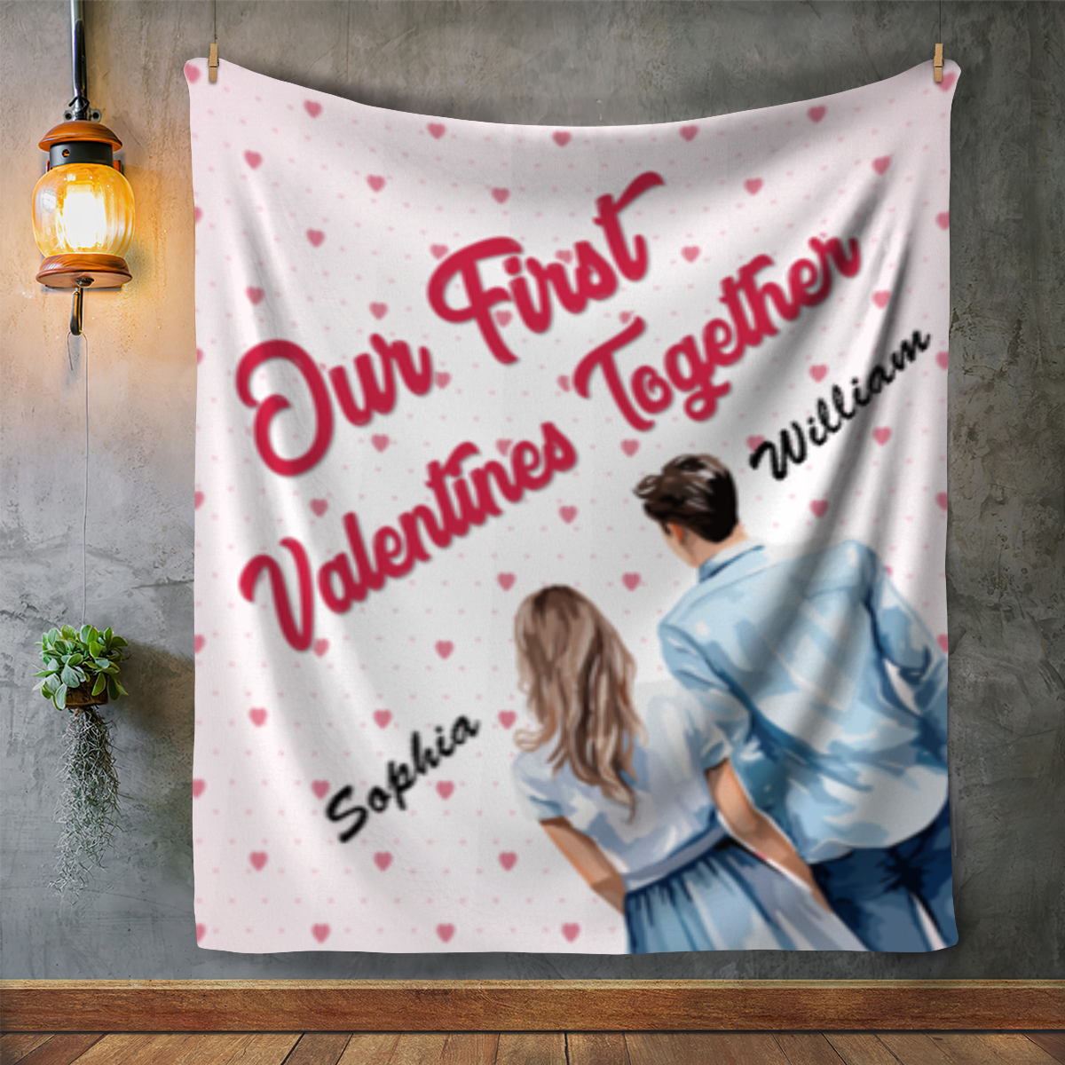 First Valentine's Day Together Blanket- Personalized - Kim’s Signature Beauty & Accessories    