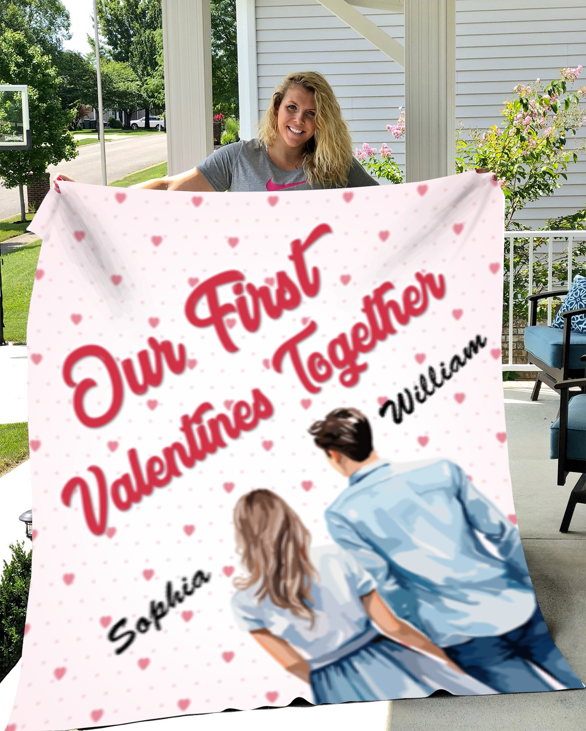 First Valentine's Day Together Blanket- Personalized - Kim’s Signature Beauty & Accessories    
