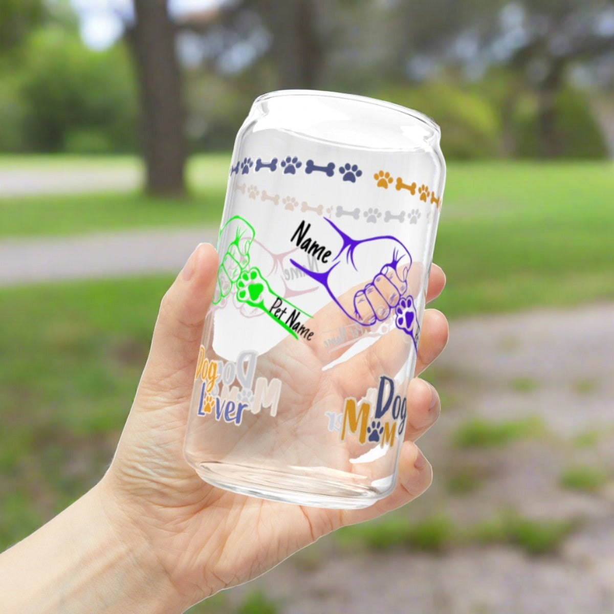 Fist Bump Dog Paw Custom Sipper Glass - Kim’s Signature Beauty & Accessories    