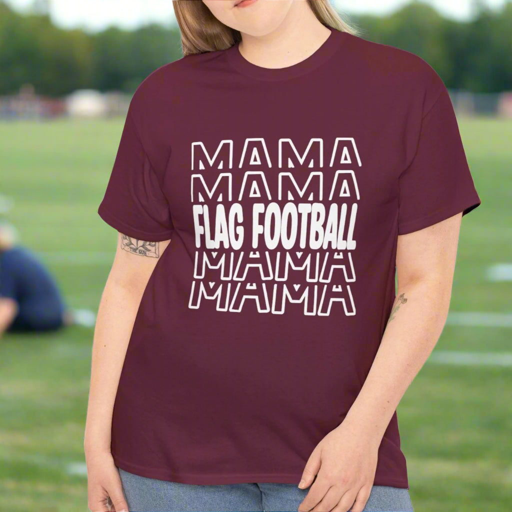 Flag Football Mama Cotton Tee - Kim’s Signature Beauty & Accessories    