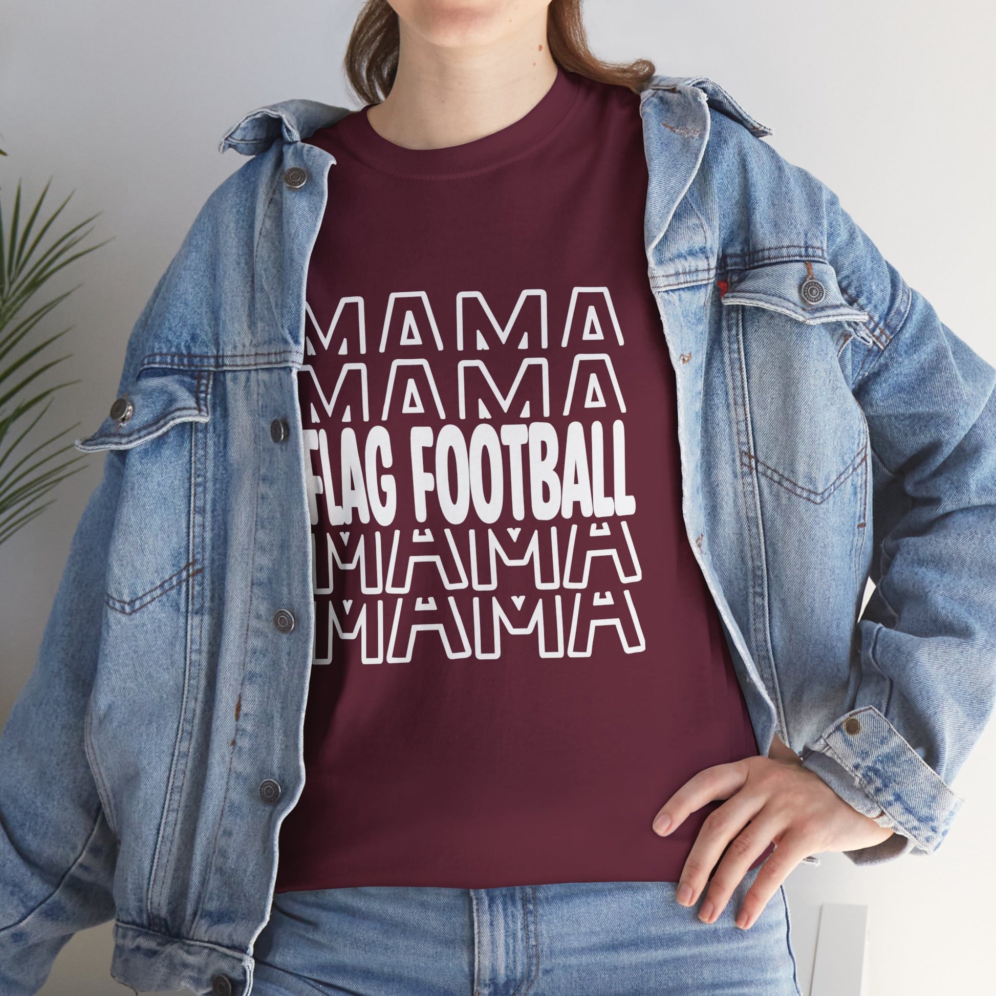 Flag Football Mama Cotton Tee - Kim’s Signature Beauty & Accessories    