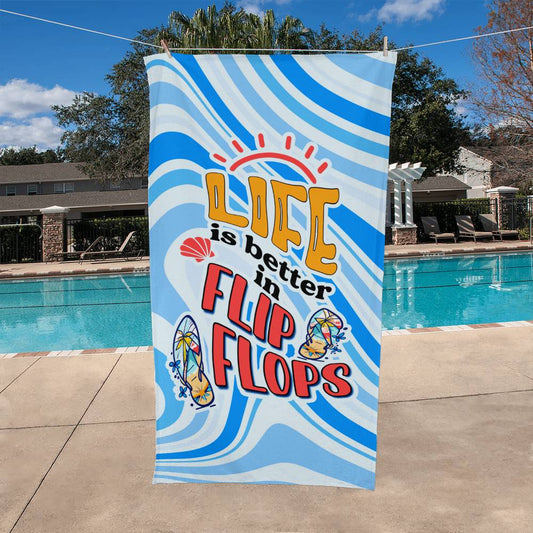Flip Flops Beach Towel - Kim’s Signature Beauty & Accessories    
