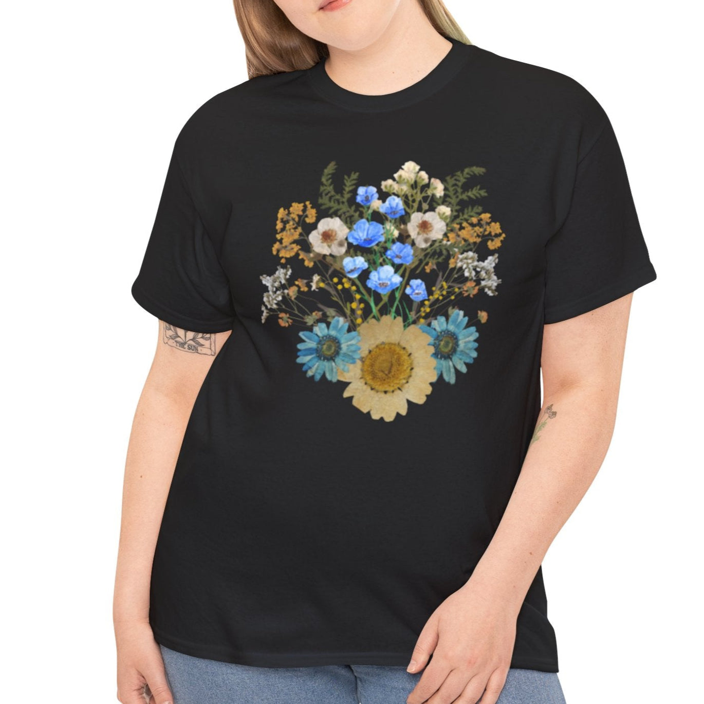 Floral Bouquet Cotton Tee - Kim’s Signature Beauty & Accessories    